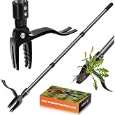 GOXAWEE Stand Up Weed Puller Tool with 45&Prime; Long Handle, Manual Weeder Tool | 4-Claw Gardening Weeding Tool, Weed Remover Removal Pulling Tool for Garden Lawn Crabgrass Dandelion Grass Root (All-Steel)