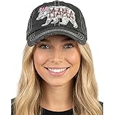 Funky Junque Distressed Vintage Baseball Cap - Embroidered Patch Women's Hat - Holiday, Lifestyle & Patriotic Designs