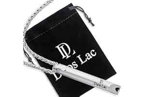 DUOS LAC Breathing Necklace: A Powerful Tool for Anxiety Reduction, Meditation, and Inner Peace. Experience Serenity with Premium Stainless Steel Pendant and Luxurious Chain, Perfect for Men and Women