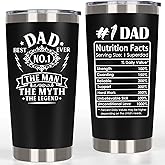Breezy Valley Gifts for Dad Tumbler, Dads Gifts from Kids Daughter Son - Best Dad Ever Gift, Birthday Gift for Father, #1 Dad Cup Tumbler, 20oz