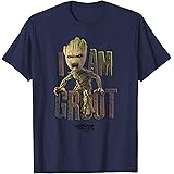 Marvel Guardians Vol.2 I AM GROOT Cute Angry Graphic T-Shirt T-Shirt