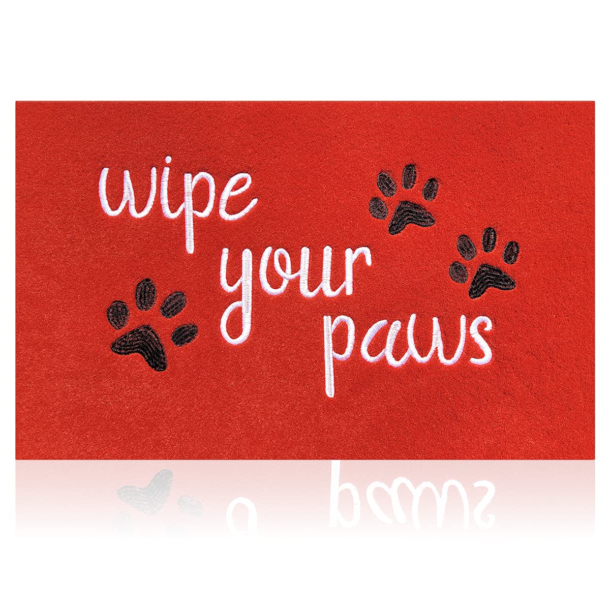 HLFMVWE Large Door Mats for Home Entrance Funny Text Doormat Floor Mats Wipe Your Paws Mat Welcome Mat for Front Door Non Slip Rubber for Dog 24X36