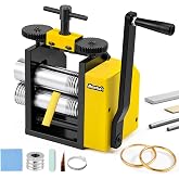 Newhai Jewelry Rolling Mill Machine 3 in 1 Manual Roller Mill 0.1-7mm Adjustable Press Thickness Jewelry Making Tool for Metal Stretching Thinning &amp; Wire Shaping in Metalworking