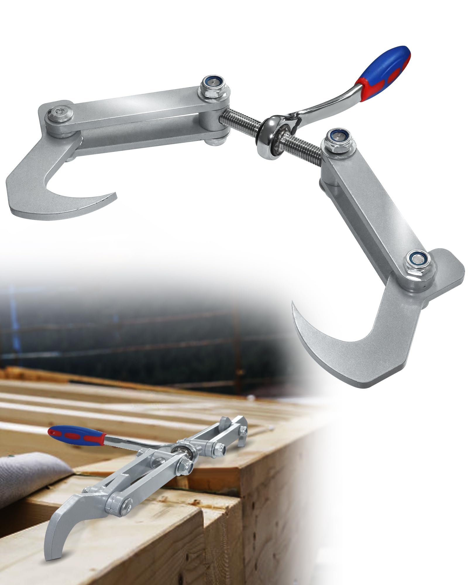 Photo 1 of Adjustable Beam Puller, Wall Puller Framing Tool, Clamping Travel 4.53 In, Ratchet Length: 10.83 Inches, Fit for For Clamping, Pulling and Compressing Timber?The patent has been registered?
