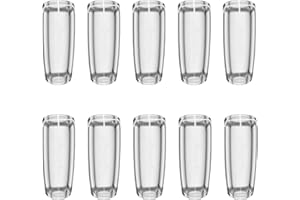 AOMI Reusable Glass Filter Tips for Cigarettes, Glass Rolling Tip Ø9mm Outer Diameter 25mm Length Round Mouthpieces, 10 pcs Transparent Color Easy to Clean 9 x 25mm