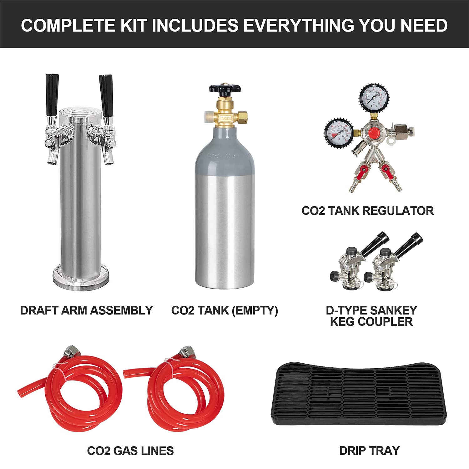 ICEJUNGLE Beer Tap Kegerator,Kegerators Beer Dispenser Beverage Beer Cooler Water Cooler