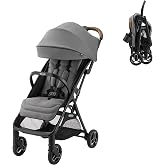 Graco Ready2Jet Lightweight Compact Travel Stroller, Kingston | Ultra-Lightweight (13.2lb.), One-Hand, Self-Standing, Automatic Fold, Compact, Overhead Bin-Friendly, Travel-Ready