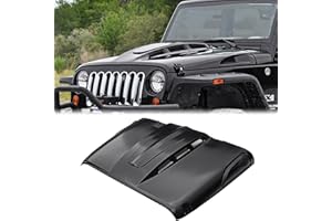 MAIKER OFF ROAD MAIKER Compatible with The Avenger Style Replacement Hood 2007-2017 Jeep Wrangler JK JKU Unlimited Rubicon, Black