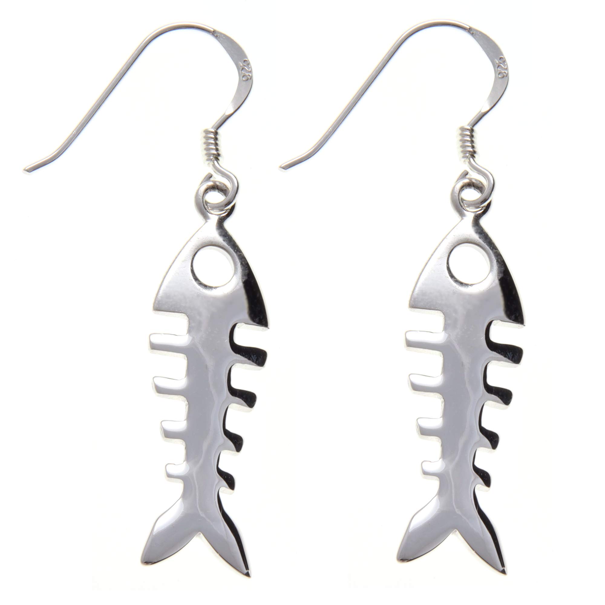 Alexander Castle Fishbone Drop Earrings 925 Sterling Silver Earrings for Women with Jewellery Gift Box - Gift for Women