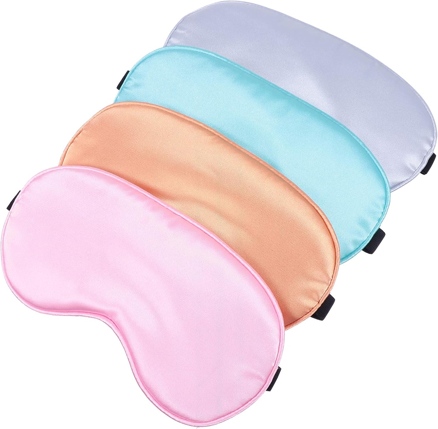 FRCOLOR 4pcs Natural Silk Sleep Mask Sleeping Eye Cover Soft Mulberry
