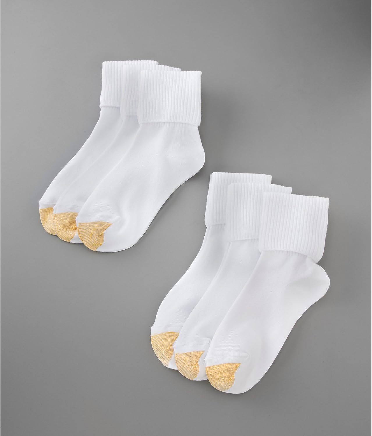 GOLD TOE Men's Extended Sizes 6Pack Turn Cuff Socks Clothing