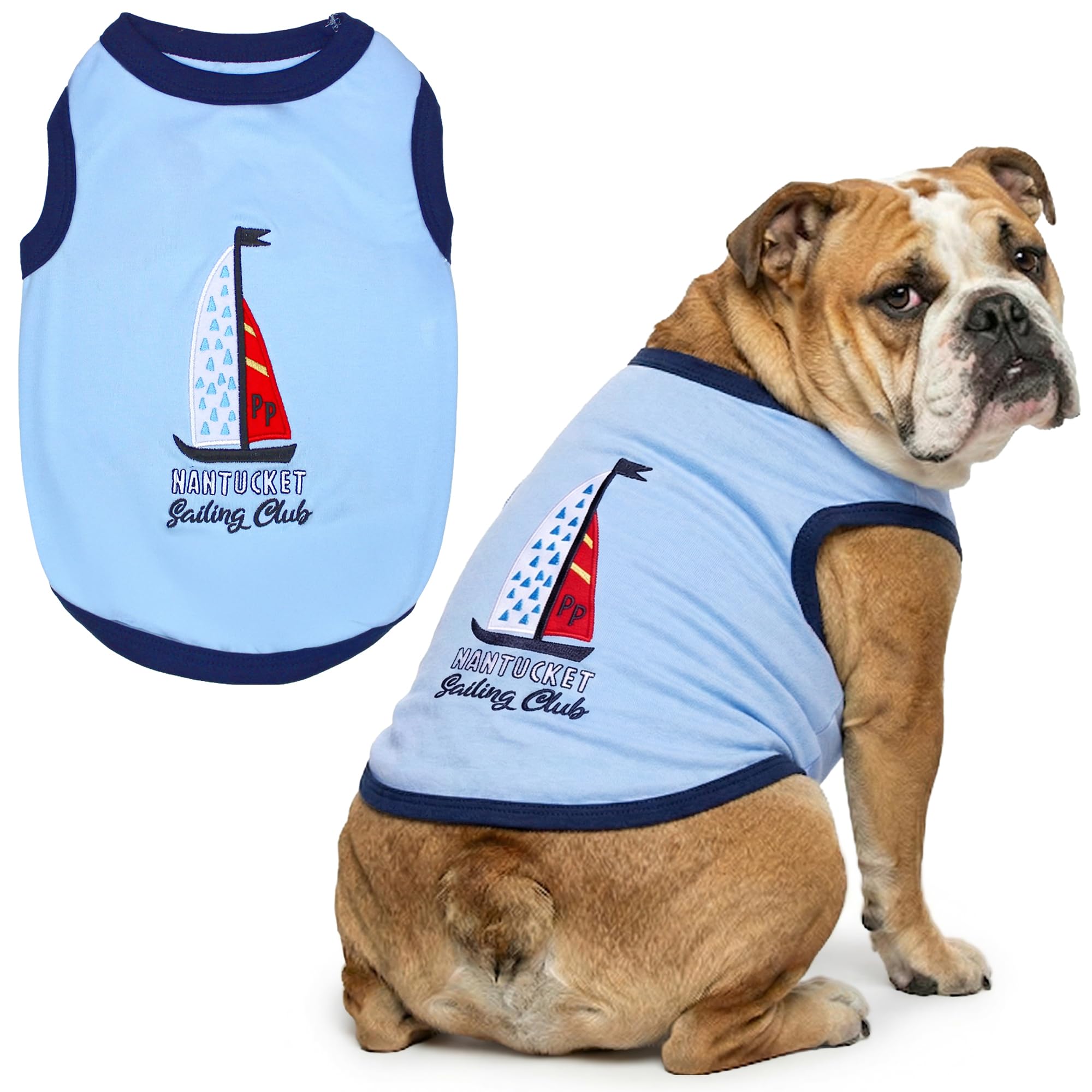 Parisian Pet Sailing Club Dog Cat Clothes Tee Shirts Dog T-Shirt, 3XL