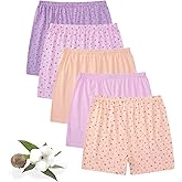 Ogvfunv Cotton Women's Underwear Boxer Briefs Loose Soft Panties Shorts For Middle Elderly Ladies 5pcs