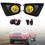 SEBLAFF 2-Pack Amber Clear Lens Fog Lights Assembly