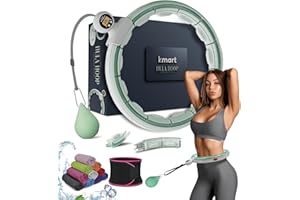 K-MART Smart Weighted Hula Ring Hoops, Hula Circle Detachable Fitness Ring with 360 Degree Auto-Spinning Ball Massage, Gymnastics, Adult Fitness for Weight Loss