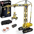 Mould King Technic Crawler Crane Advanced Building Kit for Adults, MOC Mobile Crane Heavy-Duty Truck Sets to Build, APP Control Large Engineering Vehicles, Construction Model Toy for Youth (1731 PCS)