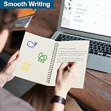 ZCZN A5 Dotted Notebook 6 Pack Spiral 80gsm 120 Pages 60 Sheets FSC view 6