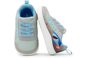 SKYWHEEL Toddler Boys Girls Wide Toe Box Barefoot Shoes Lightweight Slip-On Cartoon Sneakers Breathable Extra Wide Comfort for Chubby Feet