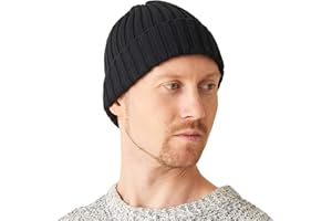 CHARM Mens Fisherman's Beanie 100% Cotton Womens Knit Beanie Cap Classic Design Simple Ribbed Slouch Hat