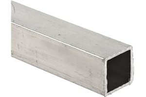 ONLINE METALS OnlineMetals Aluminum 6063-T52 Square Tubing, ASTM B221, 1" x 1", 1/8" Wall, 72" Length