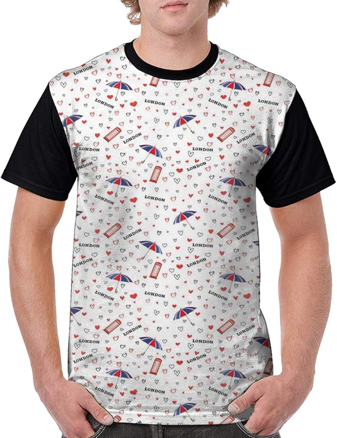 GULTMEE Camisetas para Hombre, temática Europea de día Festivo, Iconos