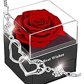 SWEETIME Forever Red Rose, Eternal Rose Box, Preserved Rose, Infintity Real Rose Gift for Girlfriend, Women, Mom, Wife on Christmas, Valentine's Day, Mother's Day, Birthday, Anniversary, Thanksgiving