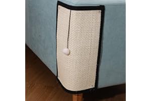 HAOZAIKEJI Cat Scratcher Mat, 2PCS Natural Sisal Cat Scratching Pad, Heavy Duty Couch Guard, Protecting Furniture, Easy Installation, Indoor, All Breed Sizes, Durable, Eco Friendly, Non Toxic