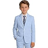 Suits for Boy Lightweight Slim Fit 3 Piece Formal Suit Blazer Pants Tie Set Kids Tuxedo Casual Wedding Party Outfit