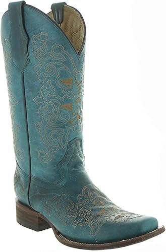 corral women's embroidered rose western boots