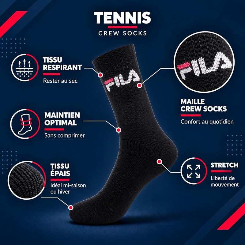 Meias desportivas masculinas, algodão, antiderrapantes (Pack de 9) — foto 3 de 7