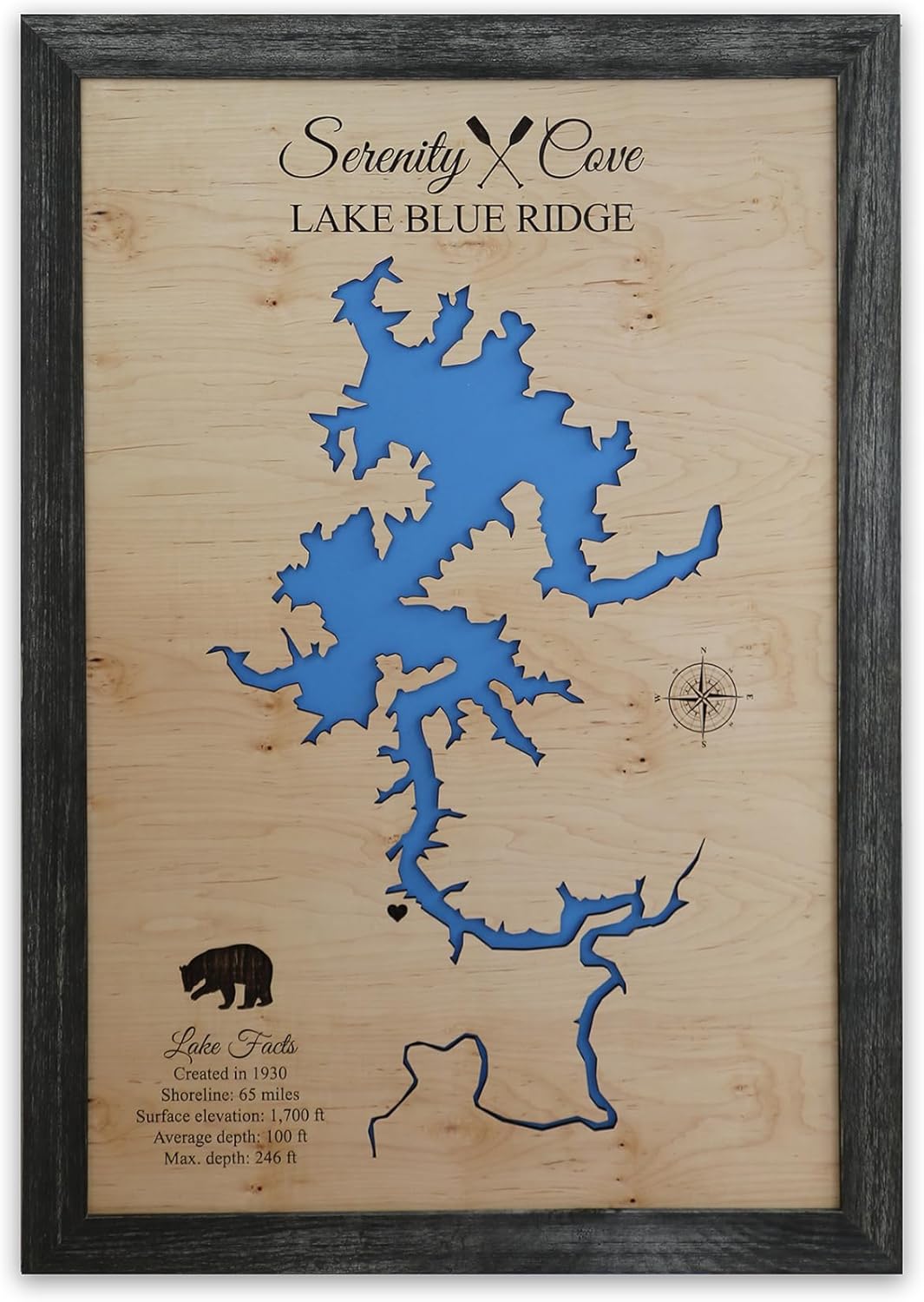 Photographs - Personalized House Decor Wood Lake Map of Any Lake - Customized Handmade Gifts for Lake House Wall Decor
