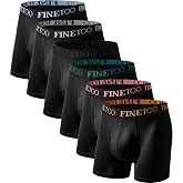Men&rsquo;s Boxer Briefs Cotton Underwear, Moisture-Wicking Breathable 6 Pack | No Rode-Up, Hormone-Friendly, 3D U-Pouch, Tag-Free Design, Stretchy Fit for All-Day Comfort, Ideal for Work And Daily Wear
