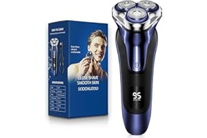 GDKLXL Rechargeable Electric Razor for Men: IPX6 Waterproof Shaver - 1.5H Fast Charge, 4D Flex Precision Blades with Pop-Up Trimmer - Gentle on Sensitive Skin, Perfect for Travel