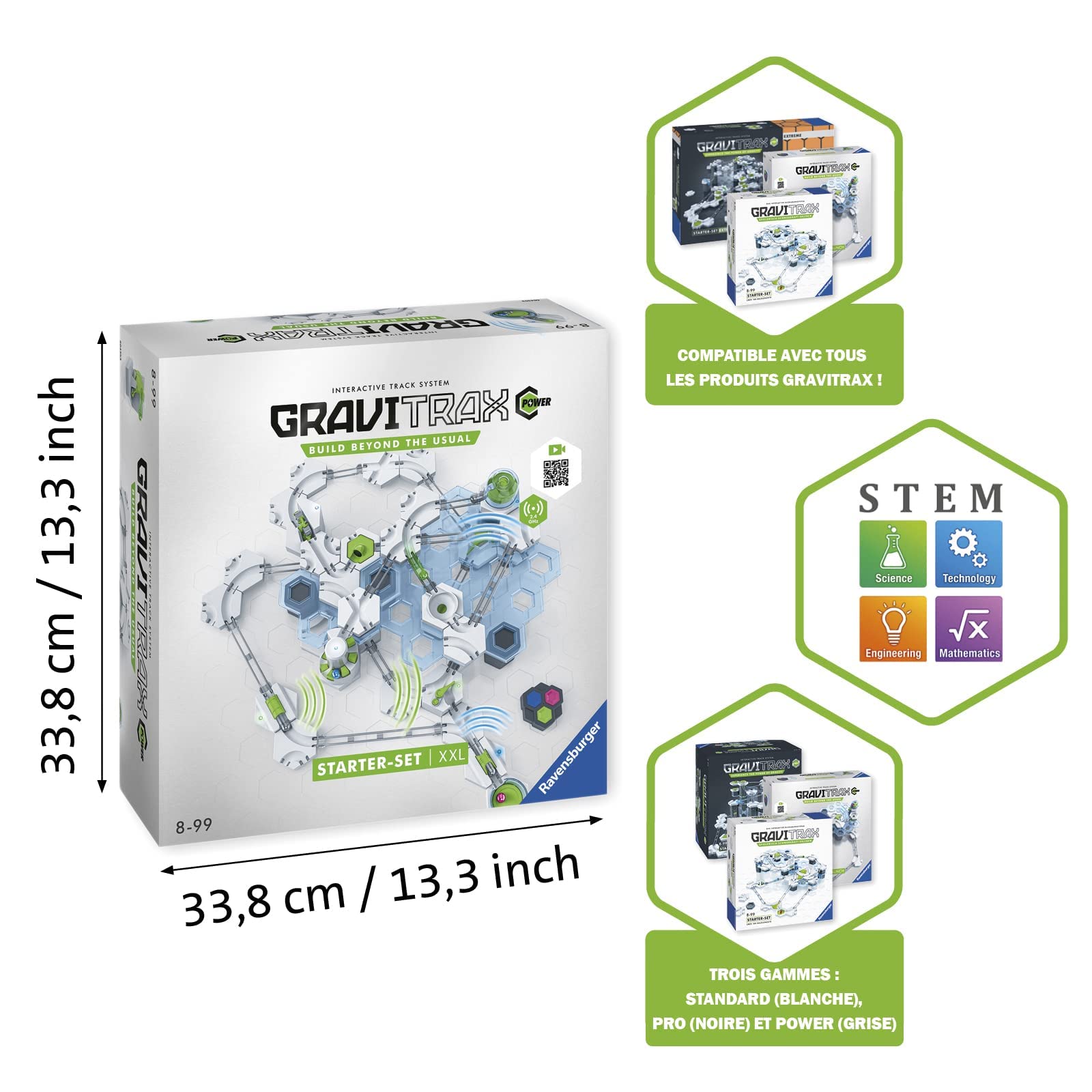 Ravensburger GraviTrax Power Starter Set XXL - Gravity & Magnetic Marble Game - Challenging STEM Toy for Kids - Brain-Building, Educational Gift - Critical Thinking & Problem Solving - Age 8+