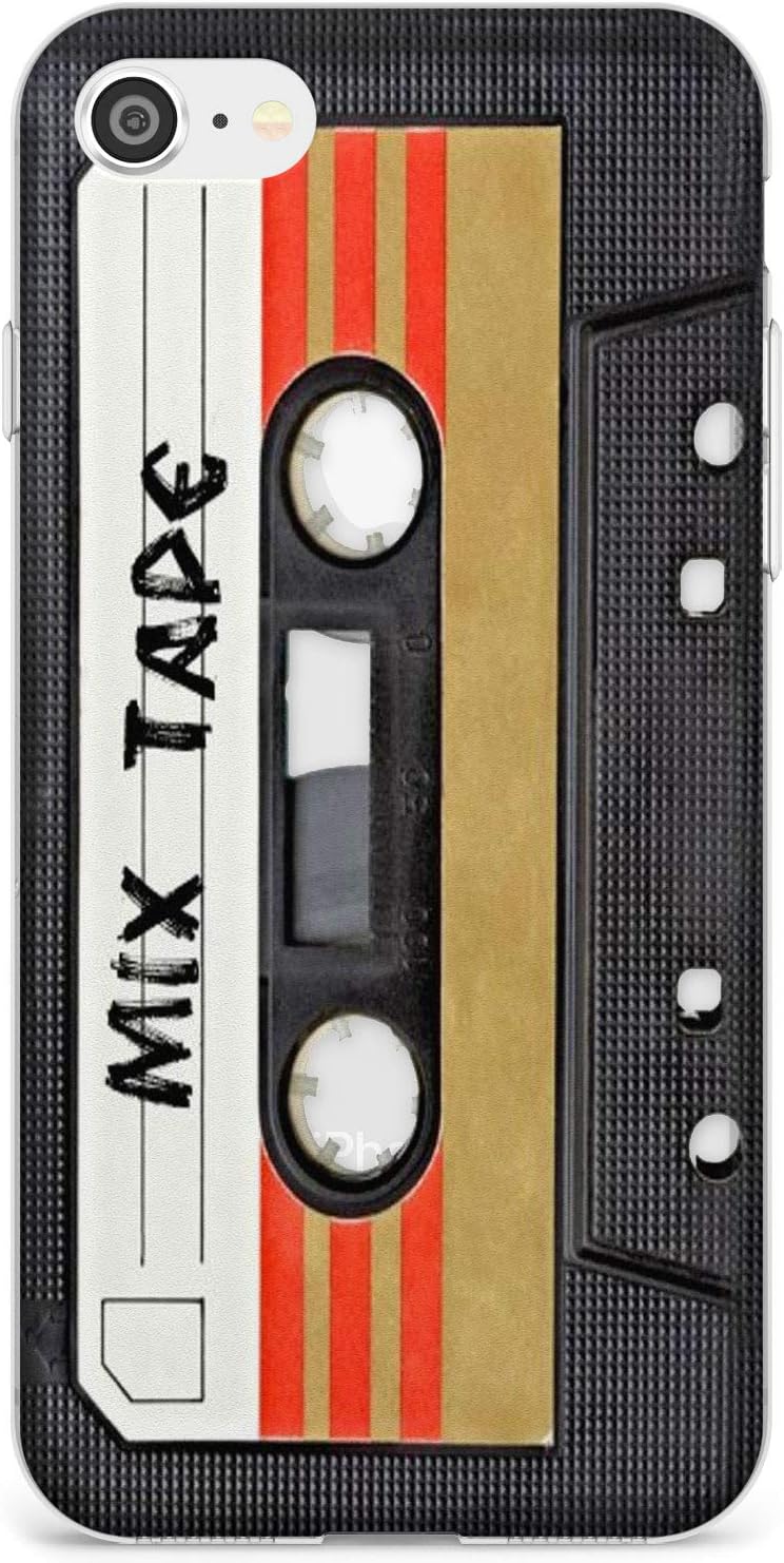 Retro Mix Tape Phone Case for iPhone SE, for iPhone 5s, for iPhone 5 | Clear Ultra Slim Lightweight Gel Silicone TPU Protective Cover | Hipster Cassette Remix Punk Vintage