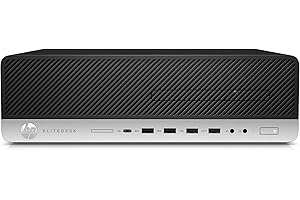 HP EliteDesk 800 G4 SFF Desktop PC, Intel Core i5-8500, 16GB RAM, 256GB NVMe + 500GB HDD, 27" FHD Monitor, Windows 11 Pro, Bu