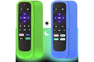 2pcs Remote Case Compatible with Roku Smart TV Steaming Stick Remote/Roku Voice Remote/Roku Premiere/Roku 2/3/4 Remote with W