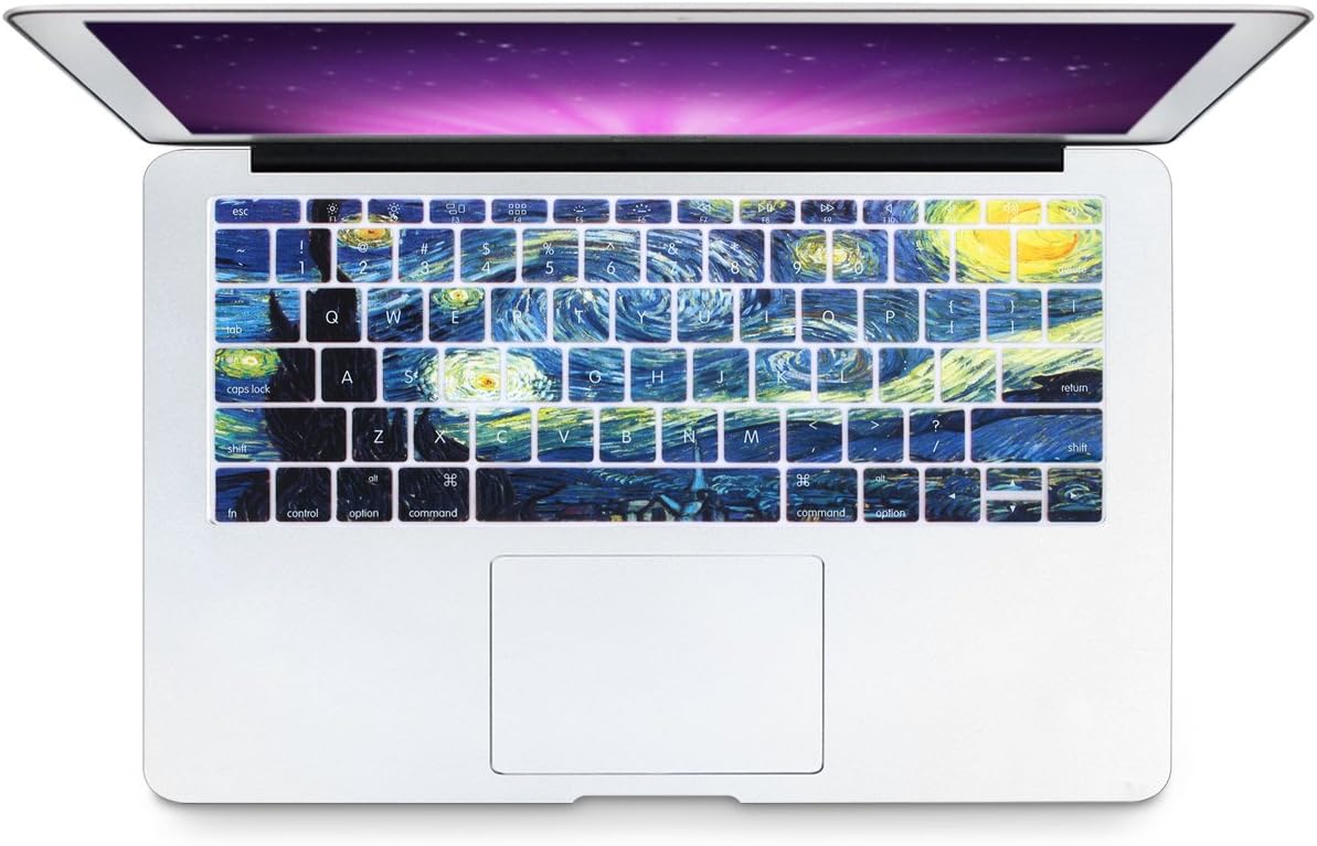 Amazon Com Hrh Silicone Keyboard Cover Skin For Macbook Pro 13 A1708 A19 No Touch Bar 18 17 16 And For Macbook 12 A1534 With Retina Display 15 A1931 18 Usa Layout Protective Skin Starry Night