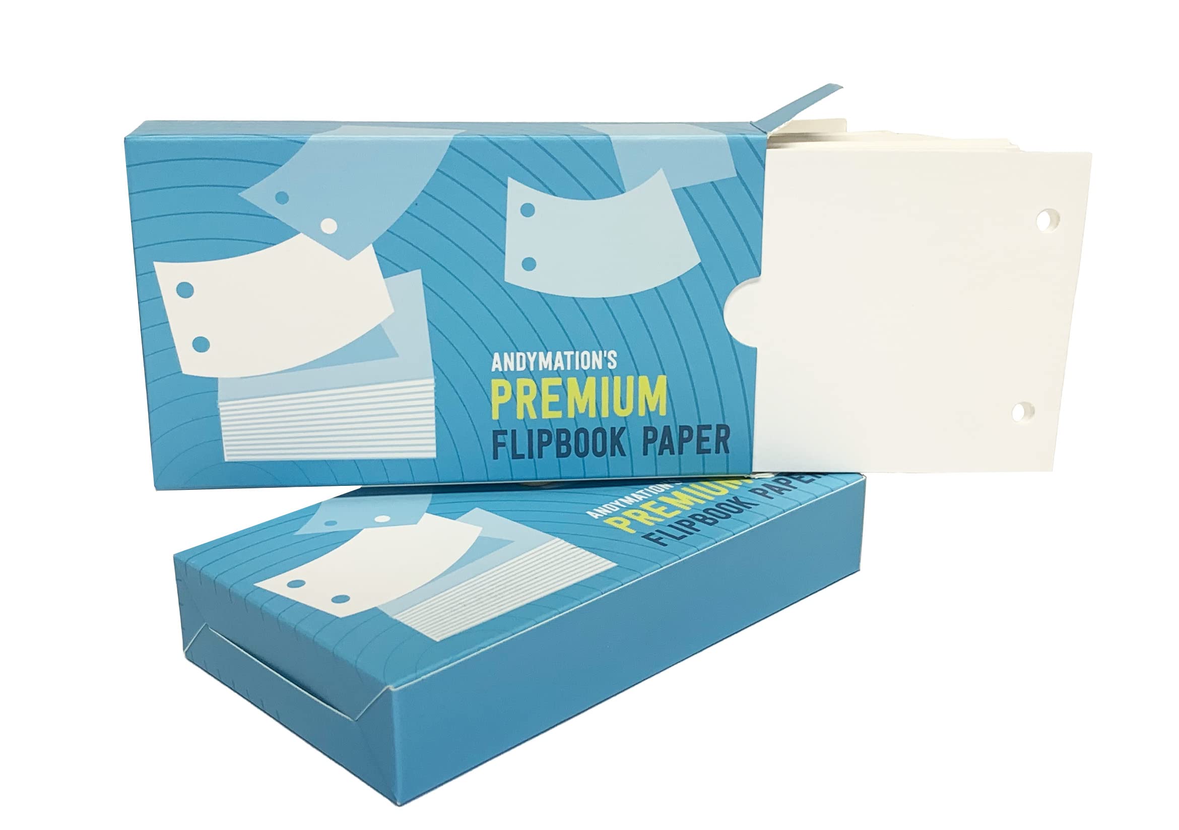 Official Andymation's Flipbook Starter Kit for Kids & Adults with LED Light Pad for Drawing & Tracing Animation, Premium Pre-drilled Flip Book Paper, Removable Binding Screws