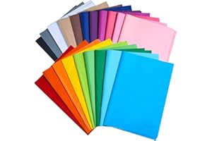 TUPARKA 100 Sheets Multicolor Tissue Paper 20" x 14" for Gift Wrapping, Craft, Floral, Birthday Party, Festival Decorations -