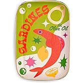 ban.do Novelty Trinket Tray, Ceramic Jewelry Dish, Small Decorative Tray for Keys or Decor, Cute Catchall Tray, Sardines