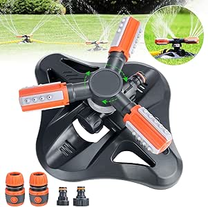 Aspersor Riego Jardin, Aspersores Cesped 360° Automático Giratorio