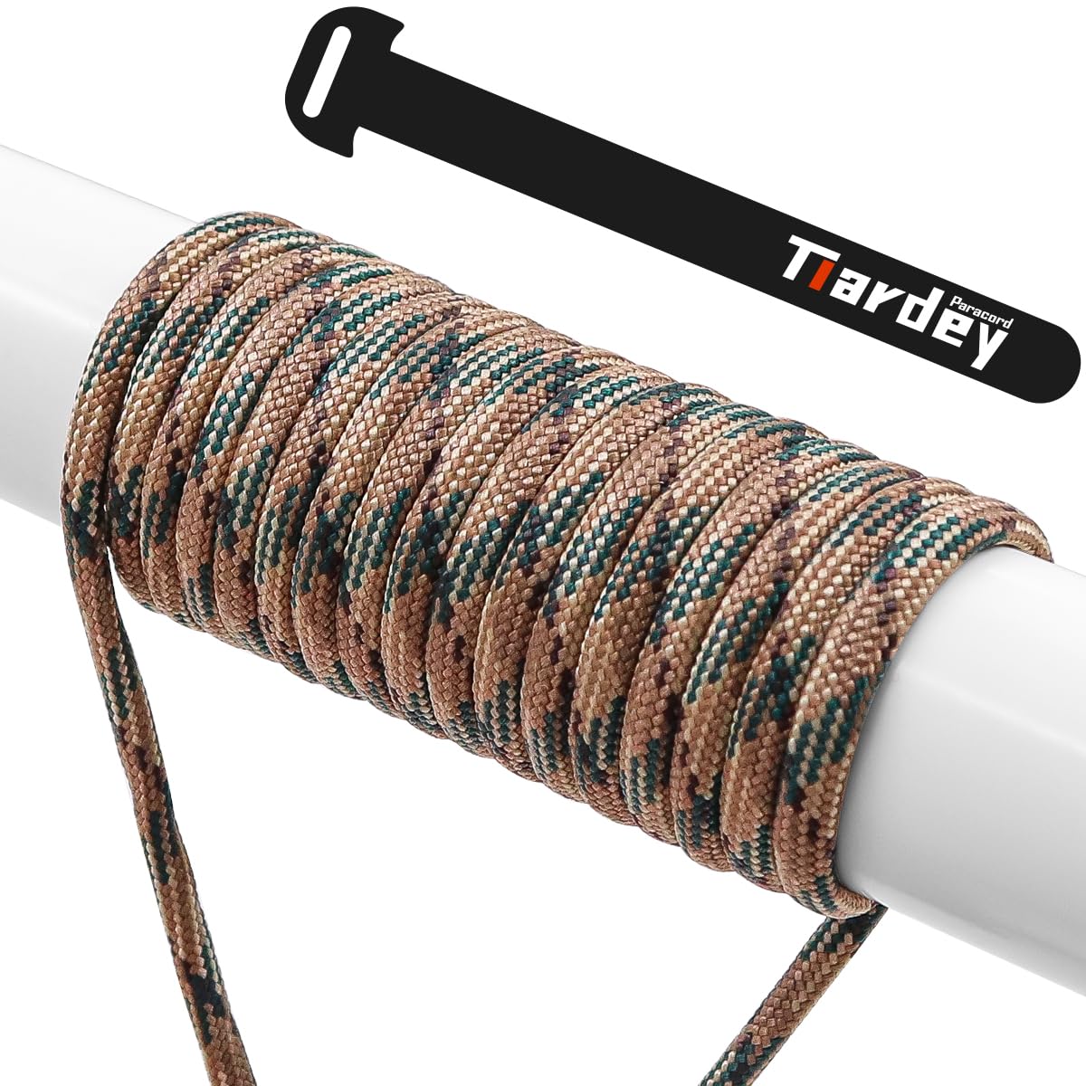 Tiardey PPF-068 Paracord 4mm 100ft (31m) 7 Core Strand,Tear-resistant,Nylon Cord,Mil Spec Type III Paracord,Holds up to 250kg for Outdoor Survival Camping