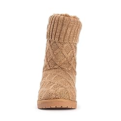 MUK LUKS Women's Janet Boot, Camel, 7