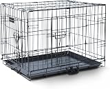 FurDreams 42 Inch Folding Dog Crate Heavy-Duty Front & Side Doors view 2