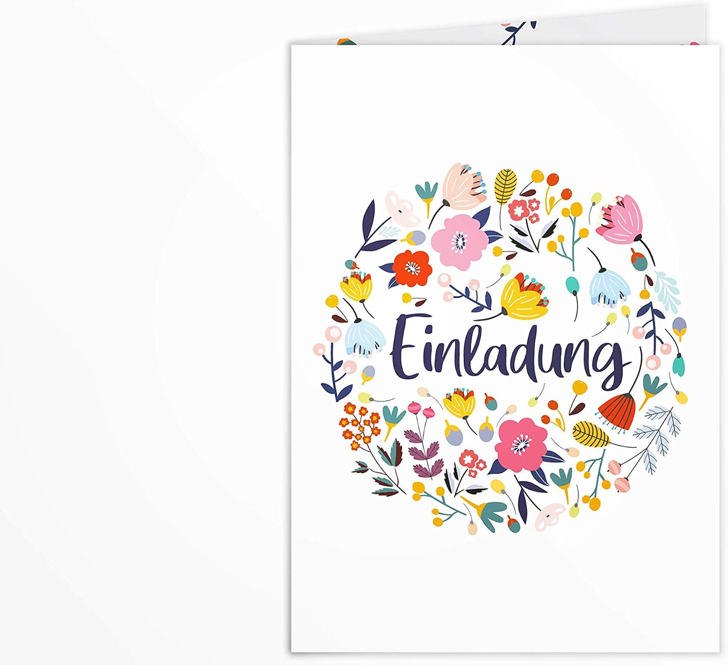 12 Einladungskarten Zum Geburtstag Taufe Konfi Kommunion Hochzeit Klappkarten Blanko Mit Umschlag Friendly Fox Einladung Blumen Florales Design Burobedarf Schreibwaren Karten Suenaacampo Com 