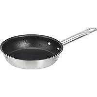 AmazonCommercial 8" Non-Stick Stainless Steel Aluminum-Clad Fry Pan with Non-Stick Coating