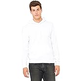 Bella Canvas Unisex Poly-Cotton Fleece Pullover Hoodie, XS, White