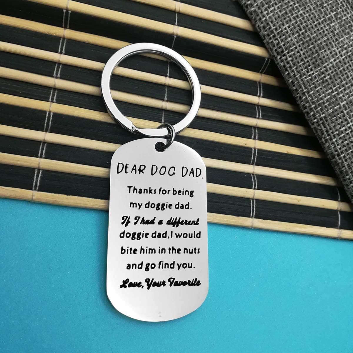 Huwujiu Dog Dad Gifts Keyring Christmas Birthday Gifts Dog Lovers Gifts Funny Dog Owner Gifts for Dog Dad Fathers Day Gift Dog Daddy Gifts for Men - Image 4