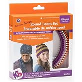 Authentic Knitting Board Premium Round Loom Set, Small Gauge Knitting Looms | 3/8" Gauge, KB
